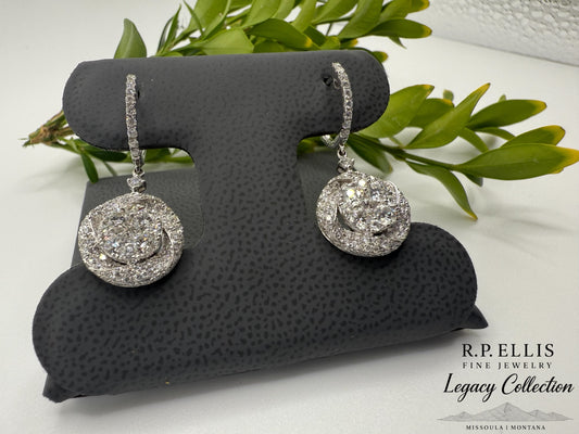 Diamond Pavé Drop Earrings