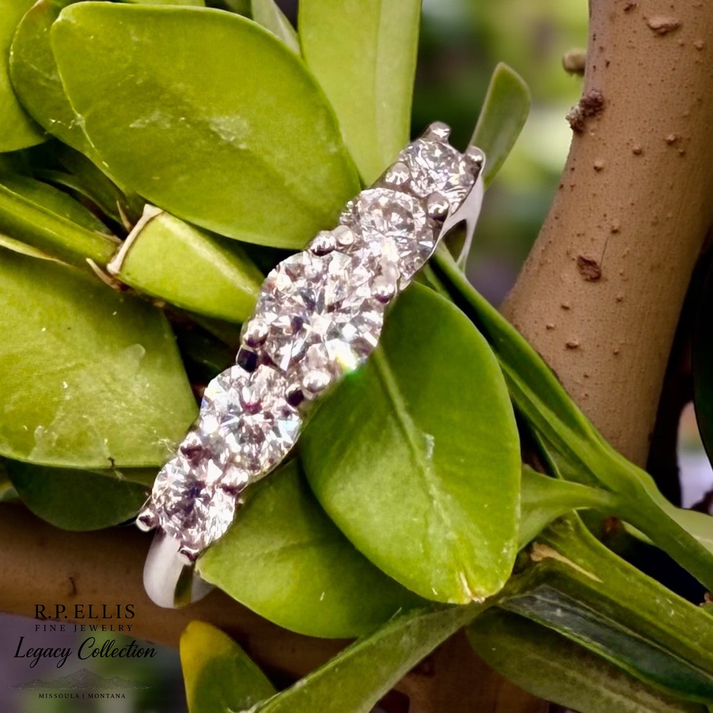 .78 ct Diamond Five-Stone Platinum Ring