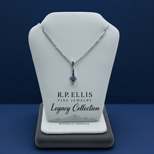 Montana Sapphire Pendant & Chain