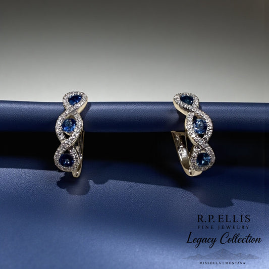 Sapphire & Diamond Infinity Earrings | $2,781
