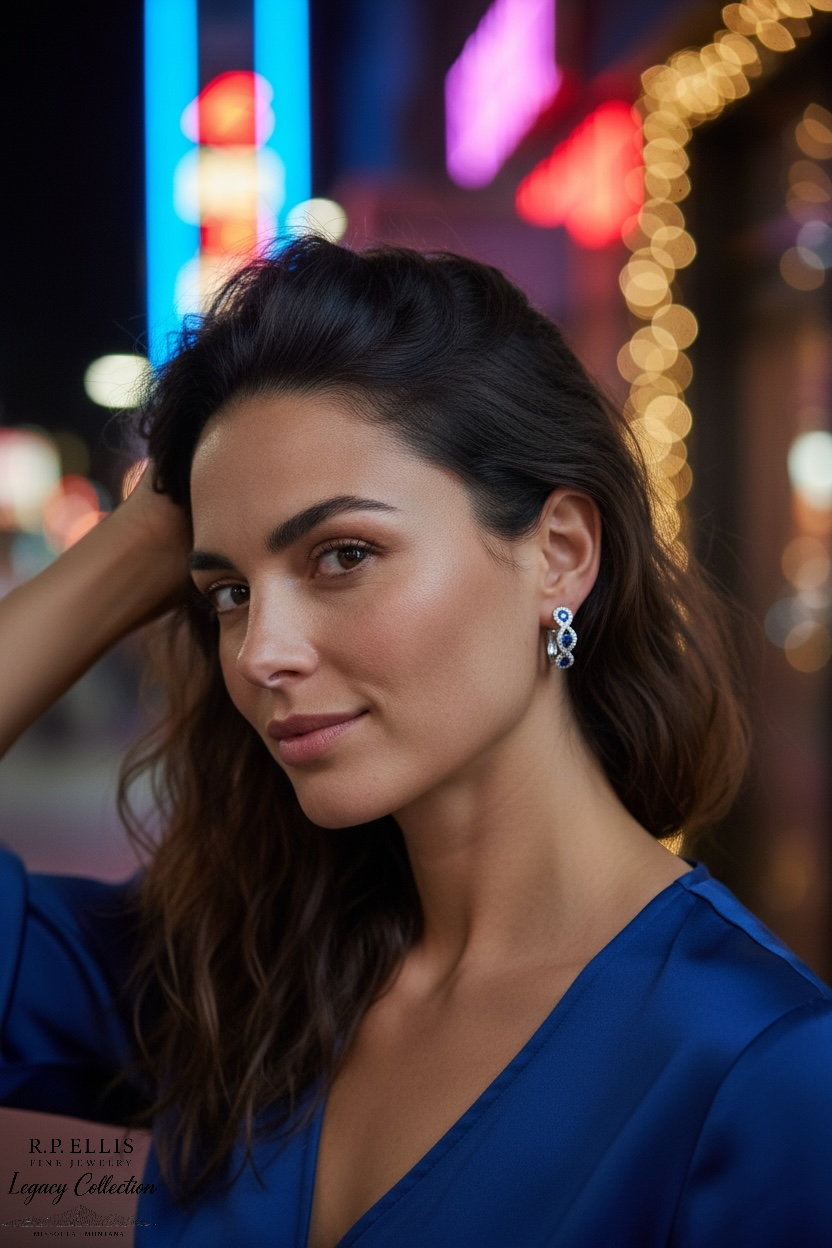 Sapphire & Diamond Infinity Earrings | $2,781