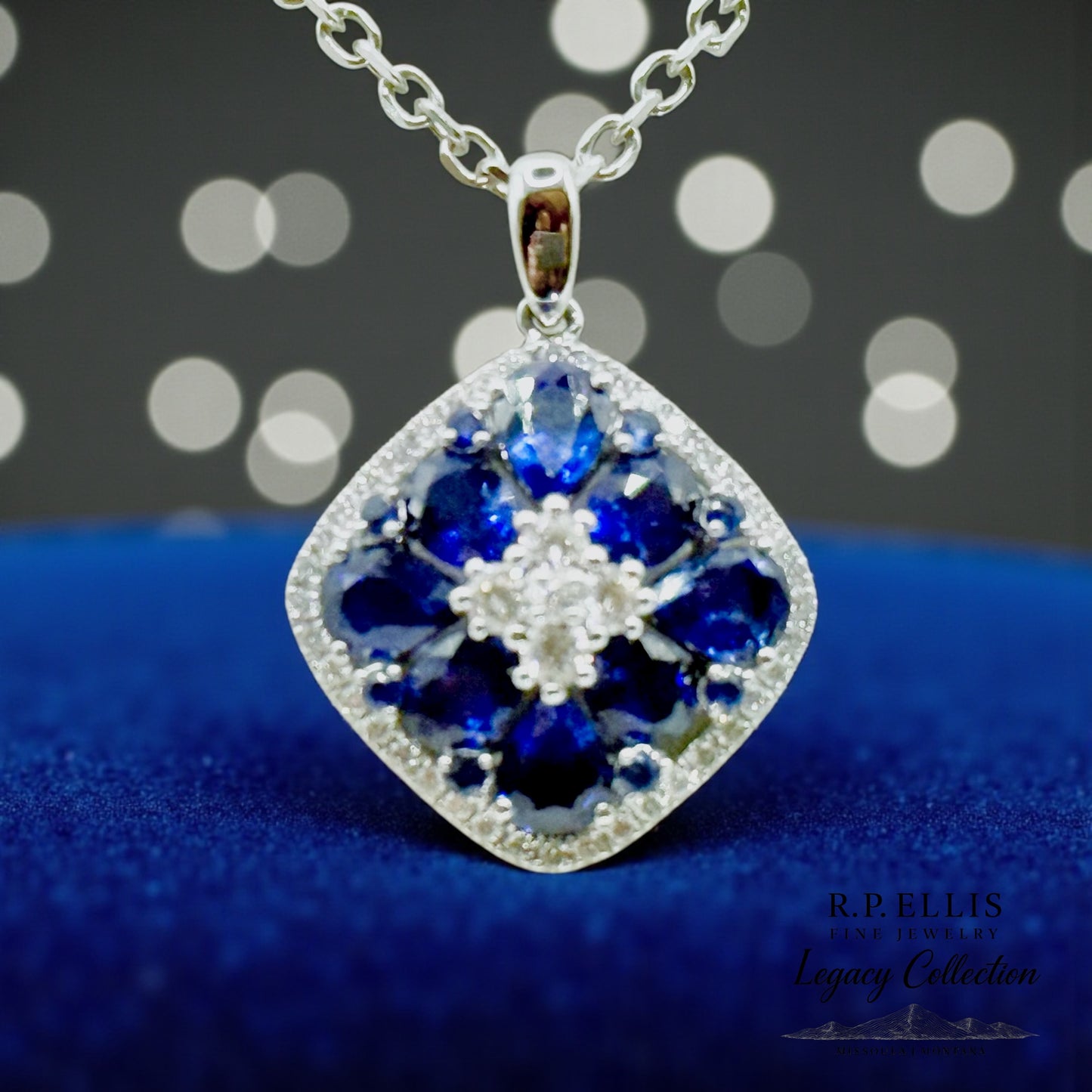 Sapphire & Diamond Pendant
