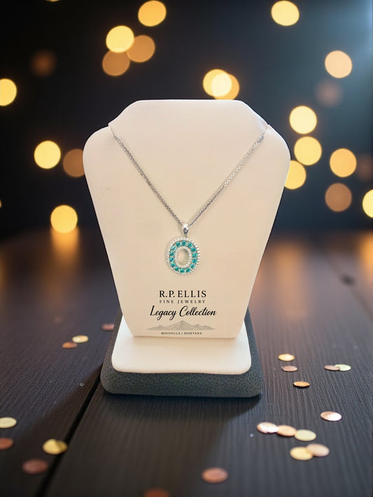 Emerald & Diamond Oval Pendant